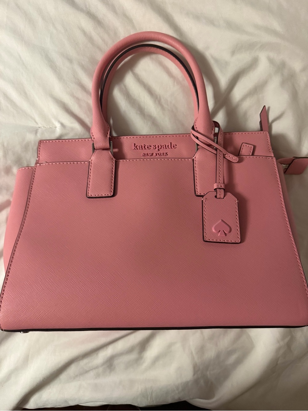 kate spade Pink Structured Saffiano Leather Satchel - Picture 2 of 4
